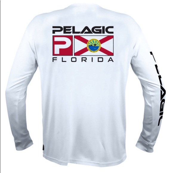 Pelagic Other - Pelagic Florida Flag Aquatek Fishing Shirt